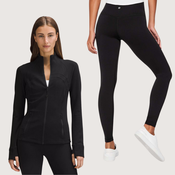 Lulu™ Define Jacket & High Rise Align Pant (Black)