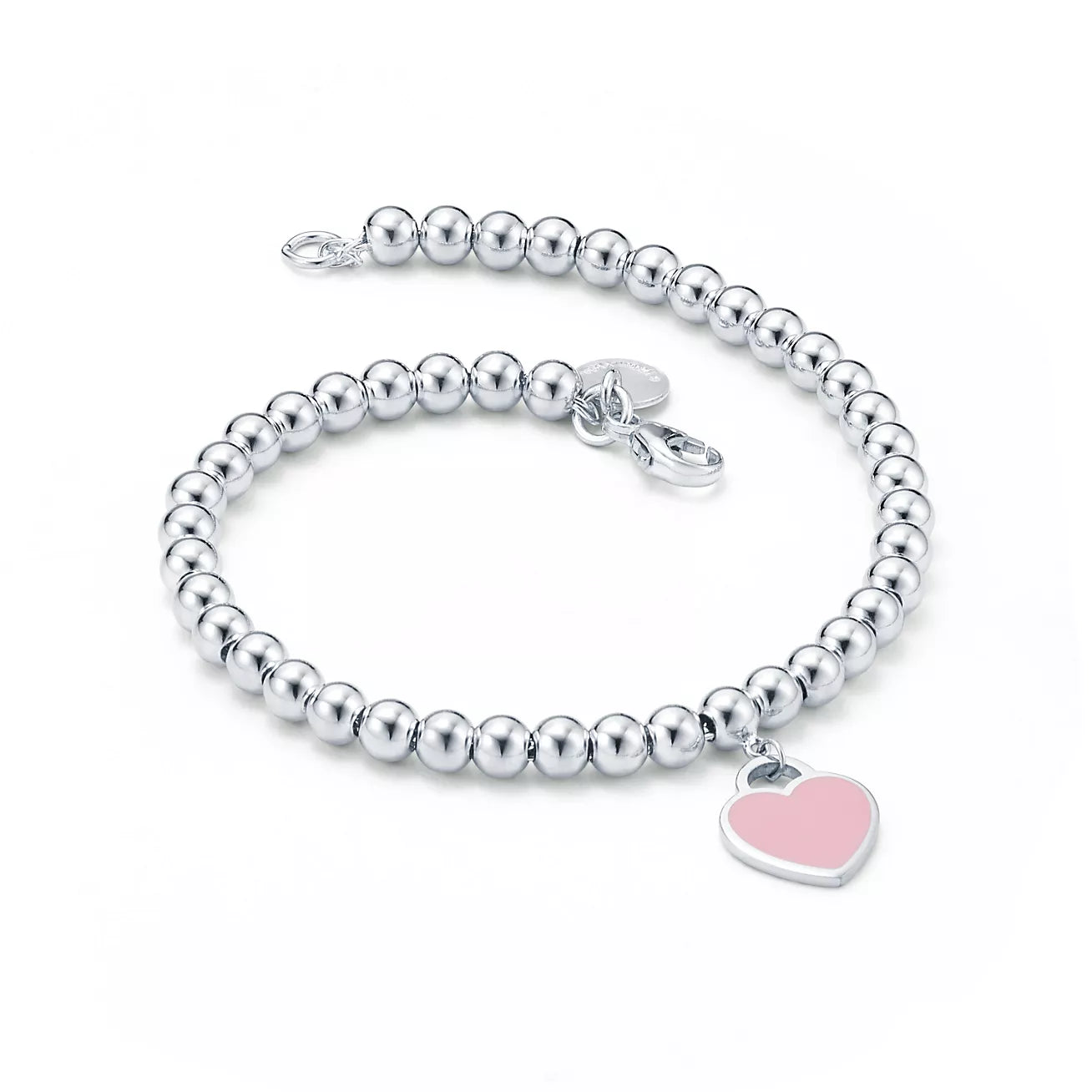 Heart Bead Braclet - Pink
